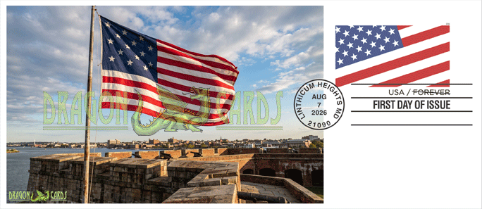 Diagonal U.S. Flag envelope
